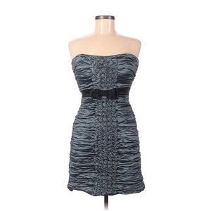 BCBGMAXAZRIA Strapless Mini Fitted Grayish Women's Cocktail Dress sz 4